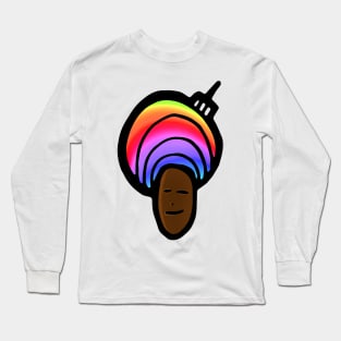 Rainbow Afro Doodle Dude Long Sleeve T-Shirt